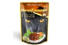 Влажный корм «Ночной охотник» для взрослых кошек мясные кусочки в желе/в соусе в ассортименте пауч 100 гр
