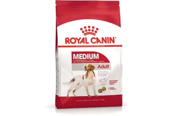 Сухой корм Royal Canin Medium Adult для взрослых собак средних размеров (весом от 11 до 25 кг) в возрасте от 12 месяцев до 7 лет