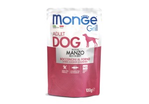 Влажный корм Monge Dog Grill Pouch пауч для собак 100 гр в ассортименте
