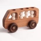 Деревянная машинка  «Автобус с пассажирами»
