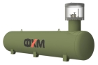 Горизонтальный газгольдер ФАСХИММАШ с высокой горловиной ТИП FAS-9,2-ПО Объем 9,2 м3, диаметр резервуара 1200 мм