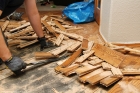 Демонтаж деревянного пола (без сохранения)