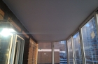 Тканевый натяжной потолок на балкон